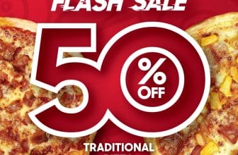 Pizza Hut - Flash Sale: 50% Off Traditional Pizzas