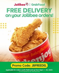 Jollibee - FREE Delivery on your Orders via GrabFood
