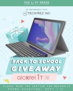 The Lost Bread - Back To School Giveaway: Get a Chance to Win an Alcatel 1T10 Tablet with Keyboard