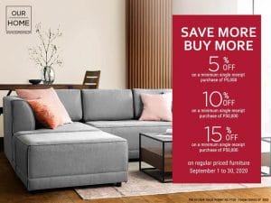 Our Home - Up to 15% Off on Regular Priced Furniture