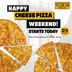 Yellow Cab Pizza - Buy 1, Get 1 #4 Cheese Pizza