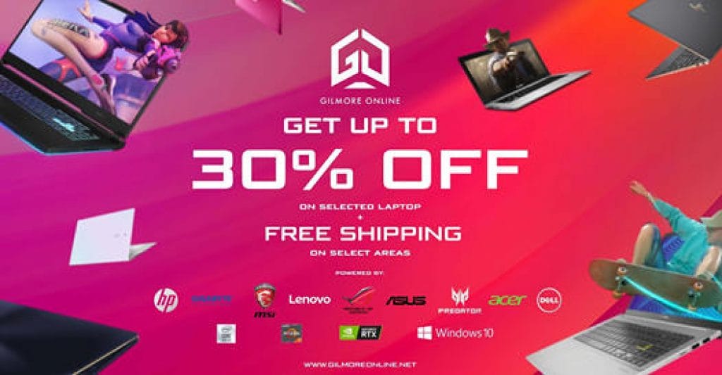 Gilmore Online - Get Up to 30% Off on Selected Laptops + FREE Shipping