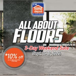Cw Home Depot - Avail 10% Off on All Tiles and Other Floorings