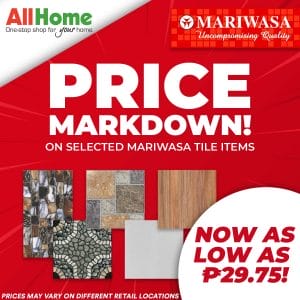 AllHome - Selected Mariwasa Tile Items for As Low As ₱29.75 