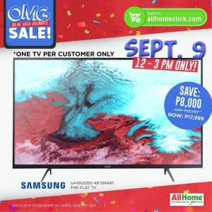AllHome - 9.9 Sale: Save ₱8,000 When You Buy a Samsung Flat TV