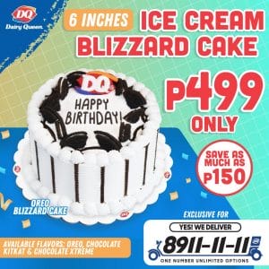 Dairy Queen - 6-inch Ice Cream Blizzard Cake for ₱499