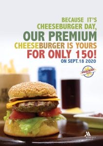 Manila Marriott Hotel - Premium Cheeseburger for ₱150