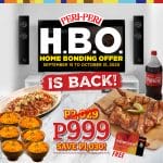 Peri Peri Charcoal Chicken & Sauce Bar - Home Bonding Offer (H.B.O.) is Back for ₱999 (Save ₱1,030)