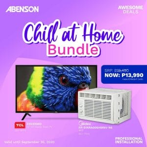 Abenson - Chill at Home Bundle: TV and Aircon Combo for ₱13,990 (Was ₱19,490)