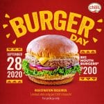 Chilli's - Special Burger Day Promo: Big Mouth Burgers for ₱200