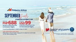 Philippine Airlines - September Deals: EXTENDED- ₱688 One-way Domestic Flights and $99 Roundtrip International Flights