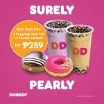 Dunkin Donuts - Best Buds Duo: Two Popping Milk Tea + Two Classic Donuts for ₱259