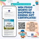 SM Mall of Asia - Win ₱5,000 Worth of Shopping and Dining Gift Certificates