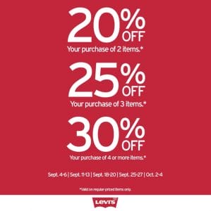 Levi's - Weekend Hot Deals: Get Up to 30% Off When You Purchase Online