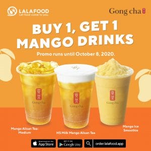 LalaFood - Buy 1, Get 1 Mango Drinks at Gong cha