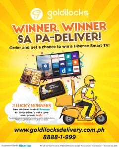 Goldilocks - Win a Hisense Smart TV with Free 1-Year Netflix Subscription When You Order for Delivery