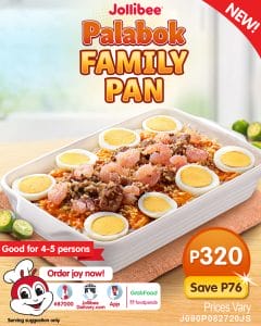 Jollibee - Palabok Family Pan for ₱320 (Save ₱76)