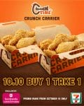7-Eleven - 10.10 Deal: Buy 1, Take 1 Crunch Carrier for ₱330 via FoodPanda