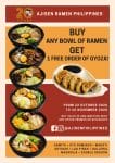 Ajisen Ramen - Buy Any Bowl of Ramen and Get 1 FREE Gyoza Order