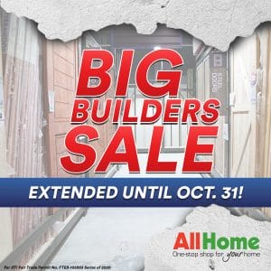 AllHome - EXTENDED Big Builders Sale: Up to 60% Off on Selected Construction Supplies and Materials