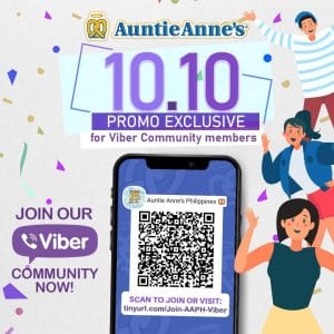 Auntie Anne's - 10.10 Deal: Special Pretzel Promo Exclusive to Viber Community Members