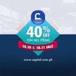 Capital PH - 10.10 Sale: 40% Off on All Items