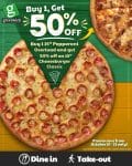 Greenwich Pizza - Buy 1, Get 1 at 50% Off Pizza