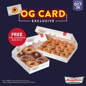 Krispy Kreme - FREE Pre-Assorted Half Dozen When You Buy a Dozen Original Glazed Doughnuts