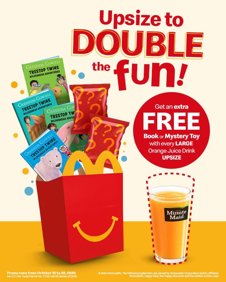 McDonald's FREE Readers Book or Mystery Toy with Every Happy Meal