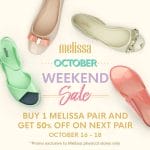 Melissa - October Weekend Sale: Buy 1, Get the Next Pair at 50% Off