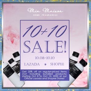 Mia Mason - 10.10 Sale: Get 20% Off on Regular Prices Items at Lazada and Shopee