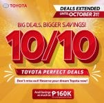 Toyota - EXTENDED 10.10 Deals: Up to ₱160K in Savings