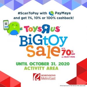 Toys"R"Us - Big Toy Sale: Up to 70% Off on Select Items at Robinsons Metro East