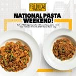Yellow Cab Pizza - National Pasta Weekend: FREE Regular Pasta with a Large Pasta Order