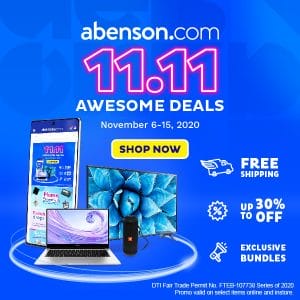 Abenson - 11.11 Deal: Get Up to 30% Off + FREE Shipping