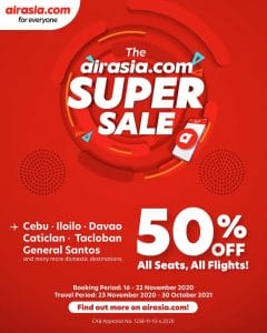 AirAsia - Super Sale: Get 50% Off on Domestic Flights