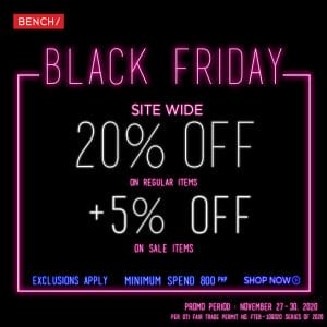 Bench - Black Friday Sale: Get Up to 20% Off + Additional 5% Off on Sale Prices + FREE Shipping