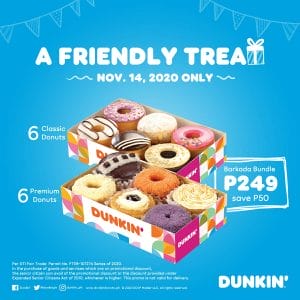 Dunkin Donuts - Barkada Bundle for ₱249 (Save ₱50) on November 14 Only