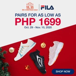 Fila - 11.11 Deal: Pairs for As Low As ₱1,699 via Shopee