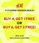 H&M - Extended 11.11 Super Fashion Deals