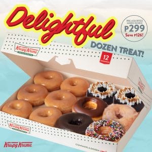 Krispy Kreme - Get a Mixed Dozen for Only ₱299 (Save ₱126) | Deals Pinoy