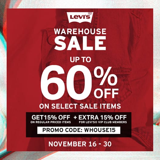 Levi's - Warehouse Sale: Up to 60% Off on Select Sale Items | Deals Pinoy