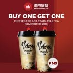 Macao Imperial Tea - Buy 1, Get 1 Cheesecake and Pearl Milk Tea (All Branches)