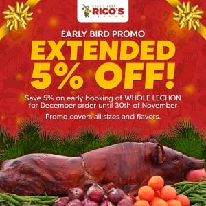 Rico's Lechon - Save 5% Off on Early Booking of Whole Lechon