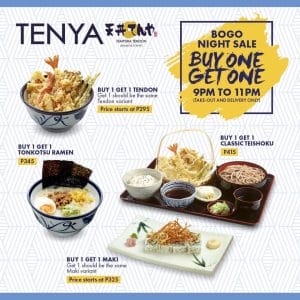 Tenya - Buy 1, Get 1 Night Sale Promo