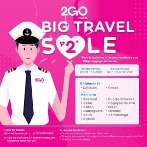 2GO Travel - Big Travel Sale: As Low As ₱2 One-Way Fare
