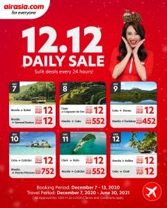 AirAsia - 12.12 Deal: ₱12 Fares for Select Domestic Routes