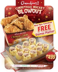 Chowking - Get FREE Siomai Platter for Every Order of 8 Pc. Chicken