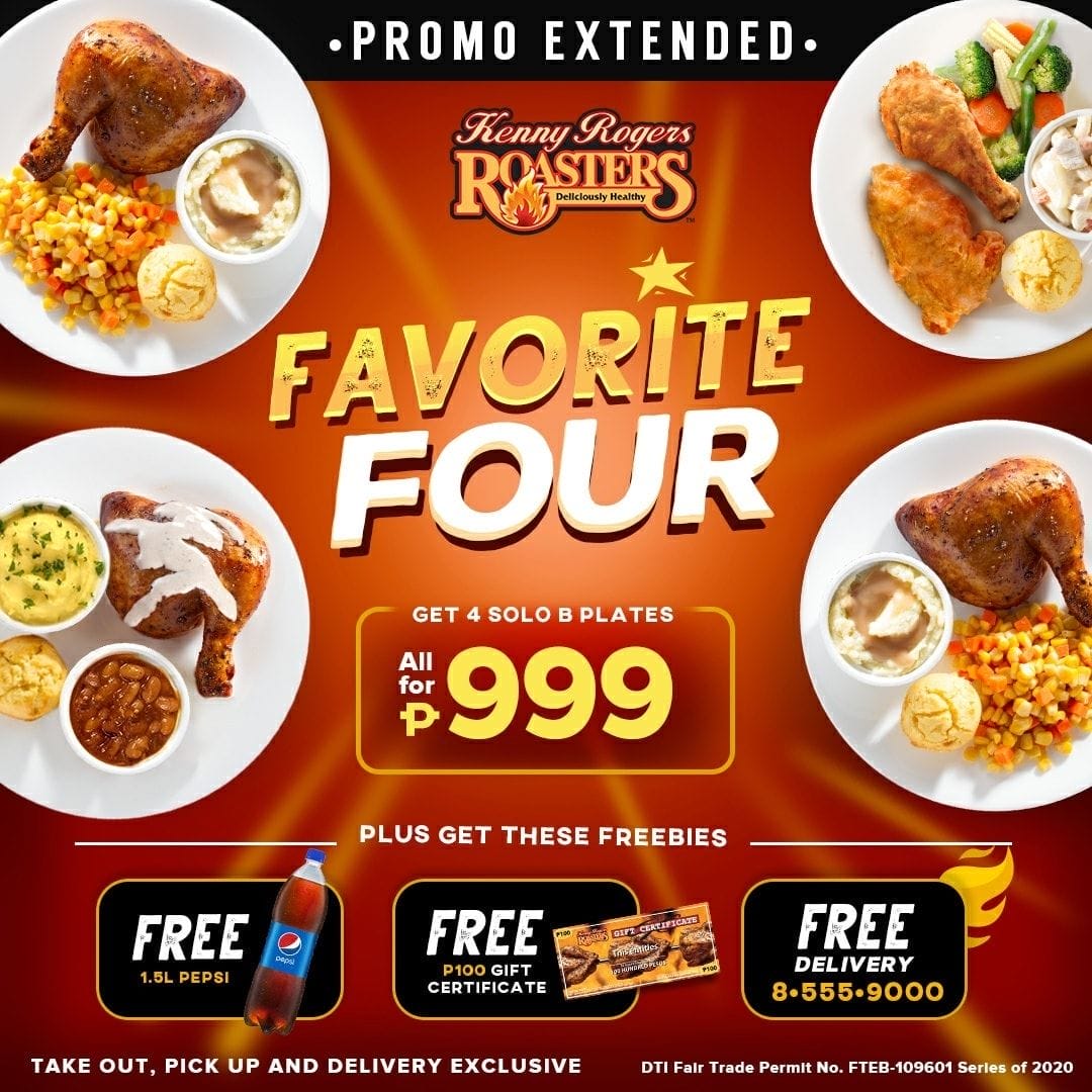 Kenny Rogers Extended Favorite Four Promo For 999 Deals Pinoy