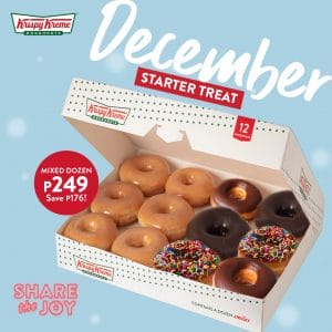 Krispy Kreme - December Starter Treat Promo: Mixed Dozen for Only ₱249